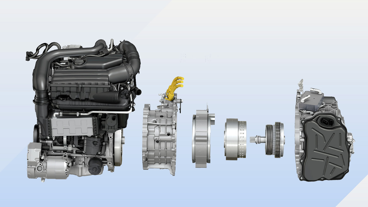 Konstrukcja hybrydowego układu napędowego (Volkswagen Golf 1.5 TSI eHybrid)