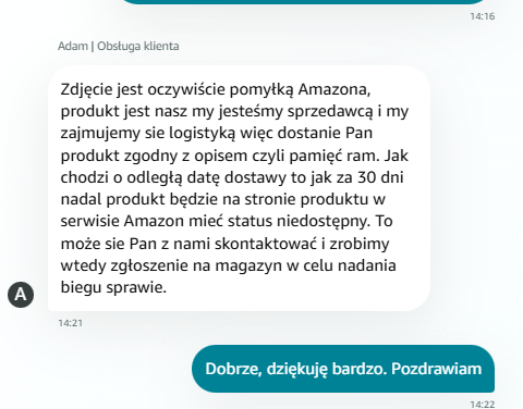 Amazon zwrot