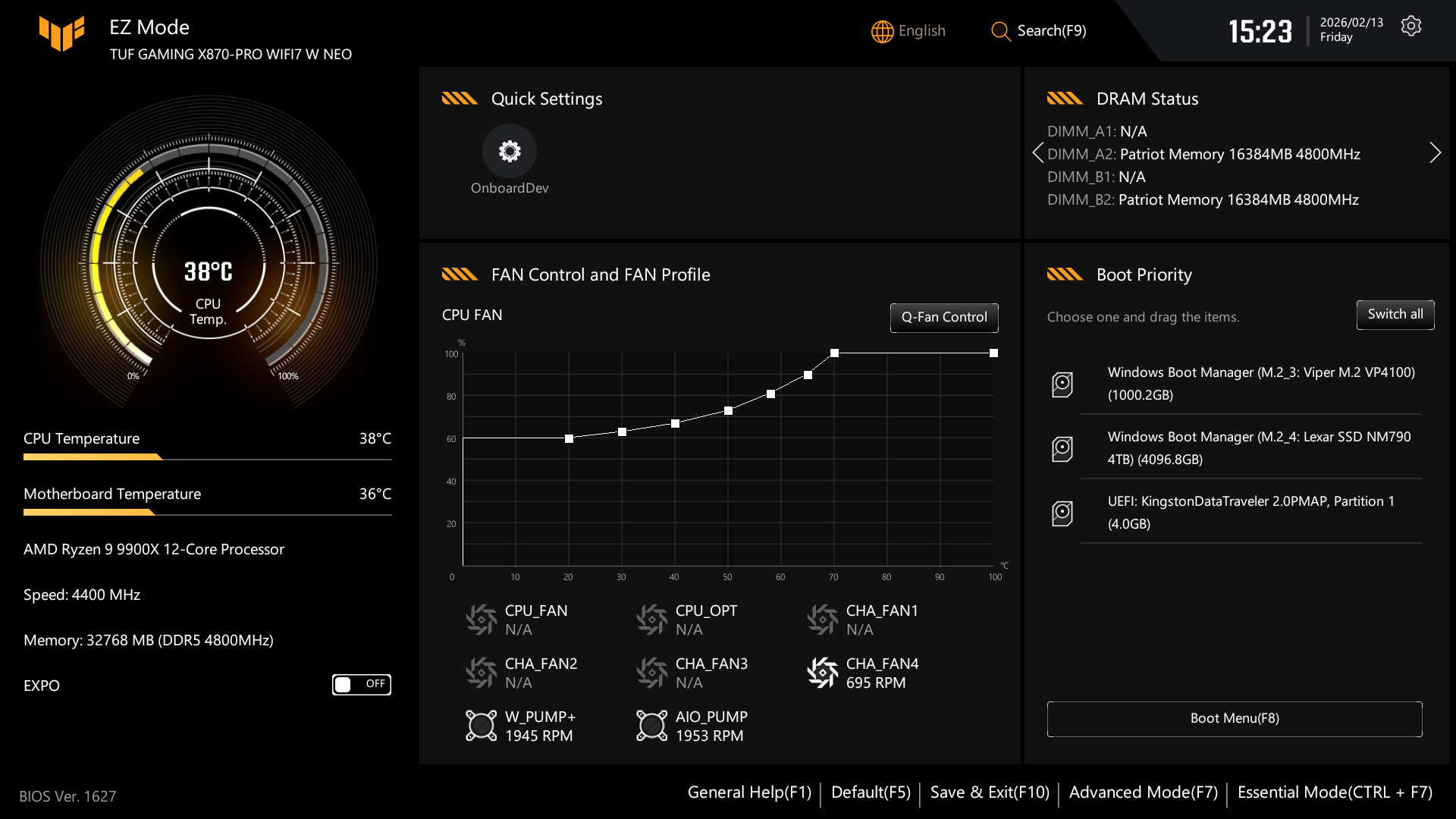 Test ASUS TUF GAMING X870-PRO WIFI7 W NEO