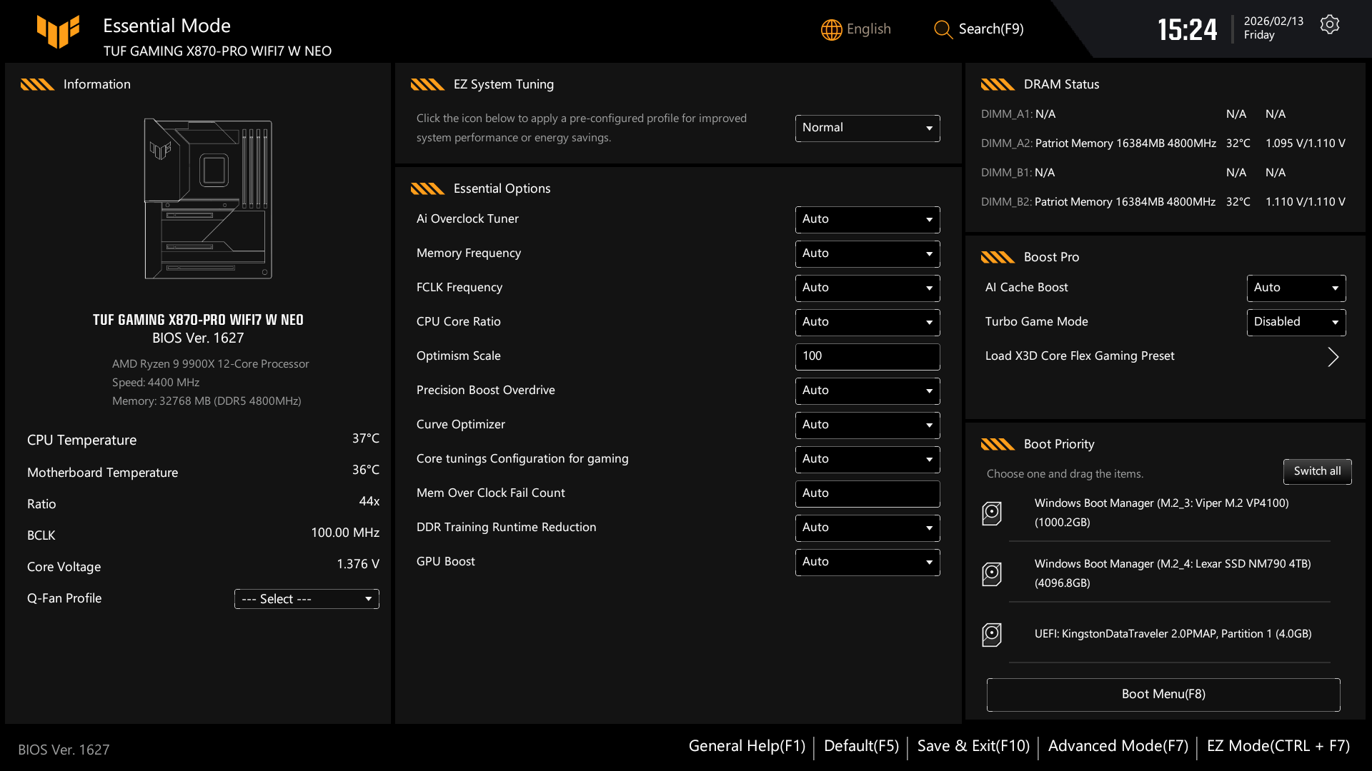 Test ASUS TUF GAMING X870-PRO WIFI7 W NEO