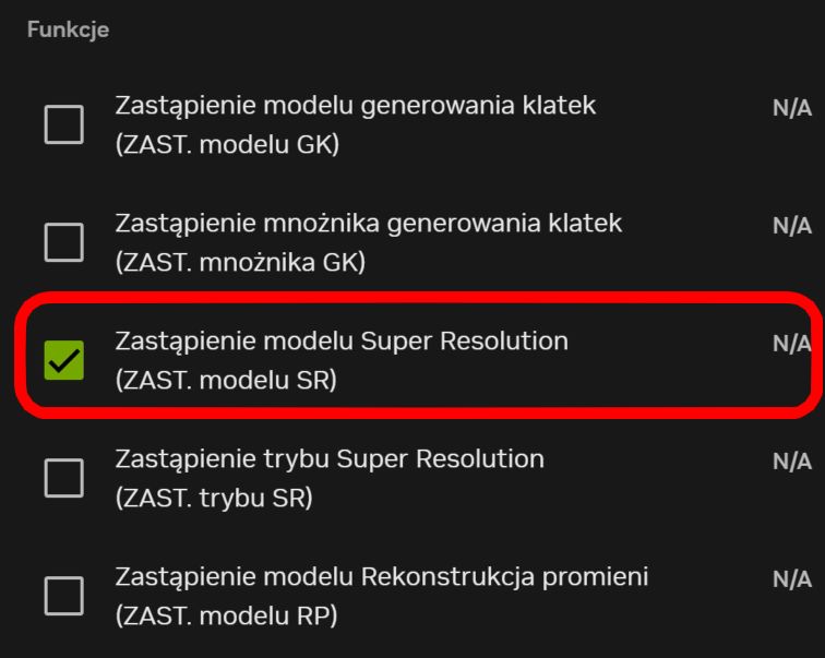 Zastąpienie modelu Super Resolution