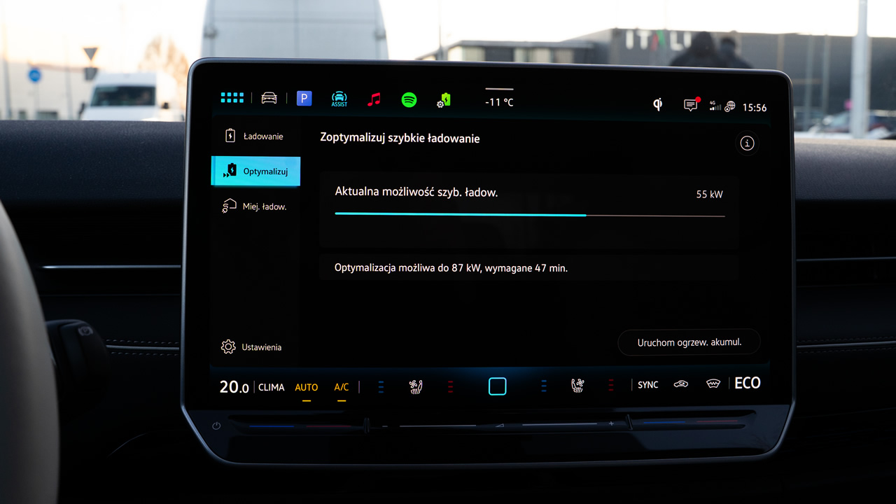 Opcja umożliwiająca podgrzanie akumulatora Volkswagena ID.7