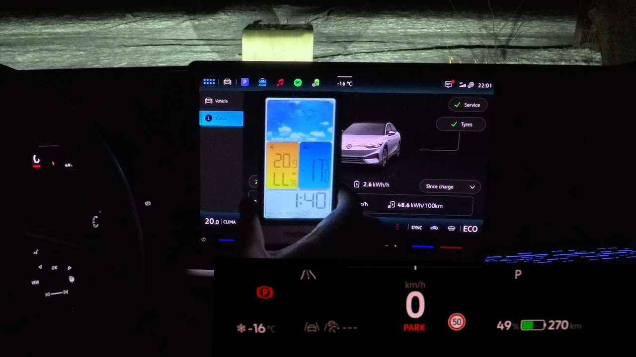 Kilka godzin na mrozie w elektrycznym samochodzie