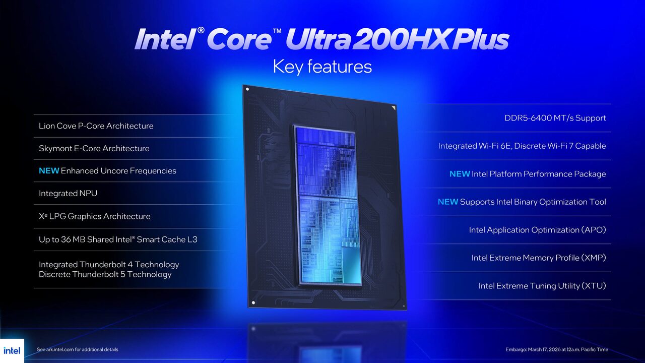 Core Ultra 200HX Plus