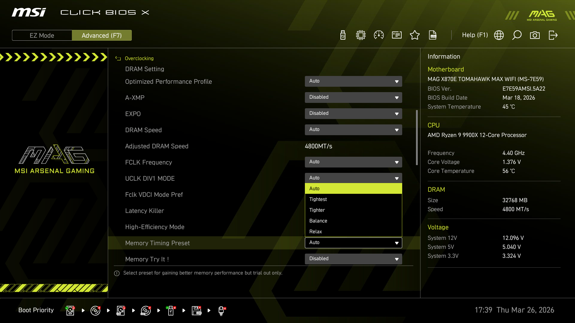 Test MSI MAG X870E TOMAHAWK MAX WIFI