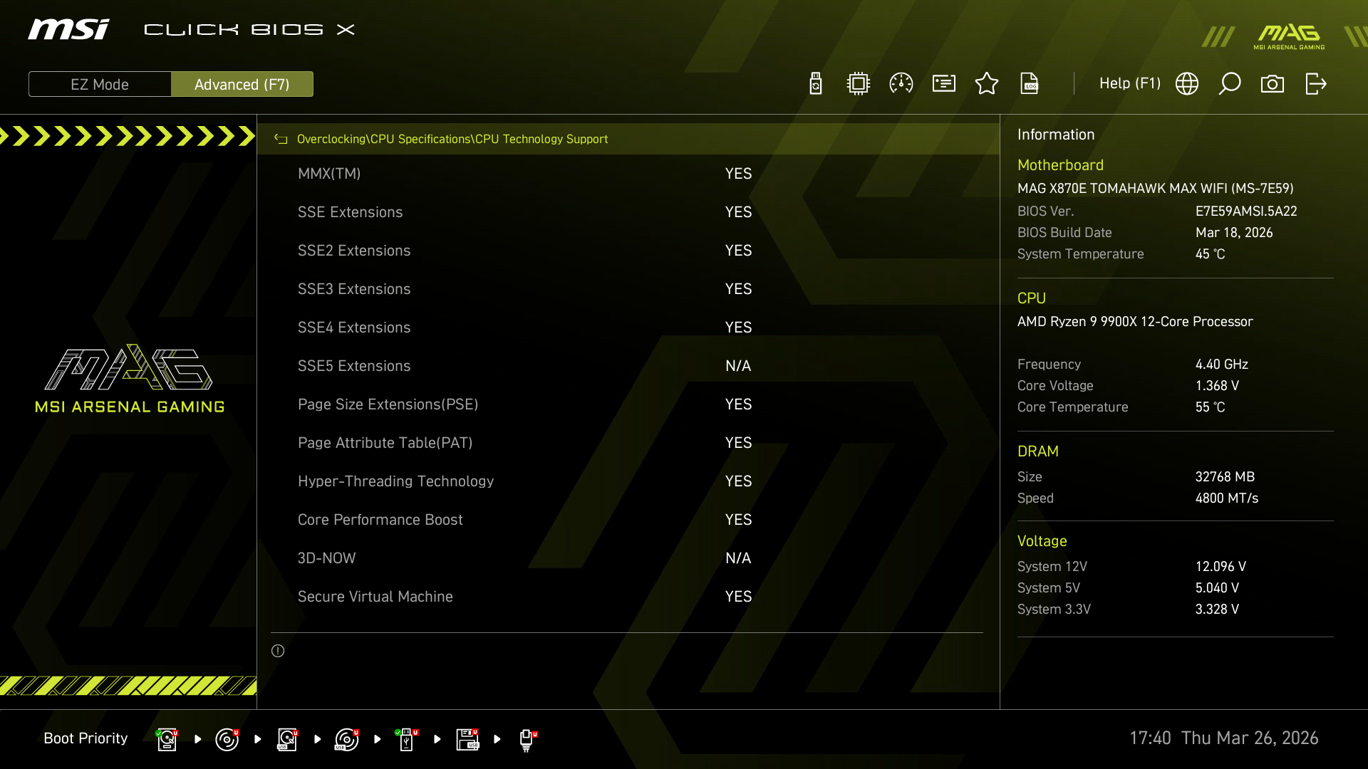 Test MSI MAG X870E TOMAHAWK MAX WIFI
