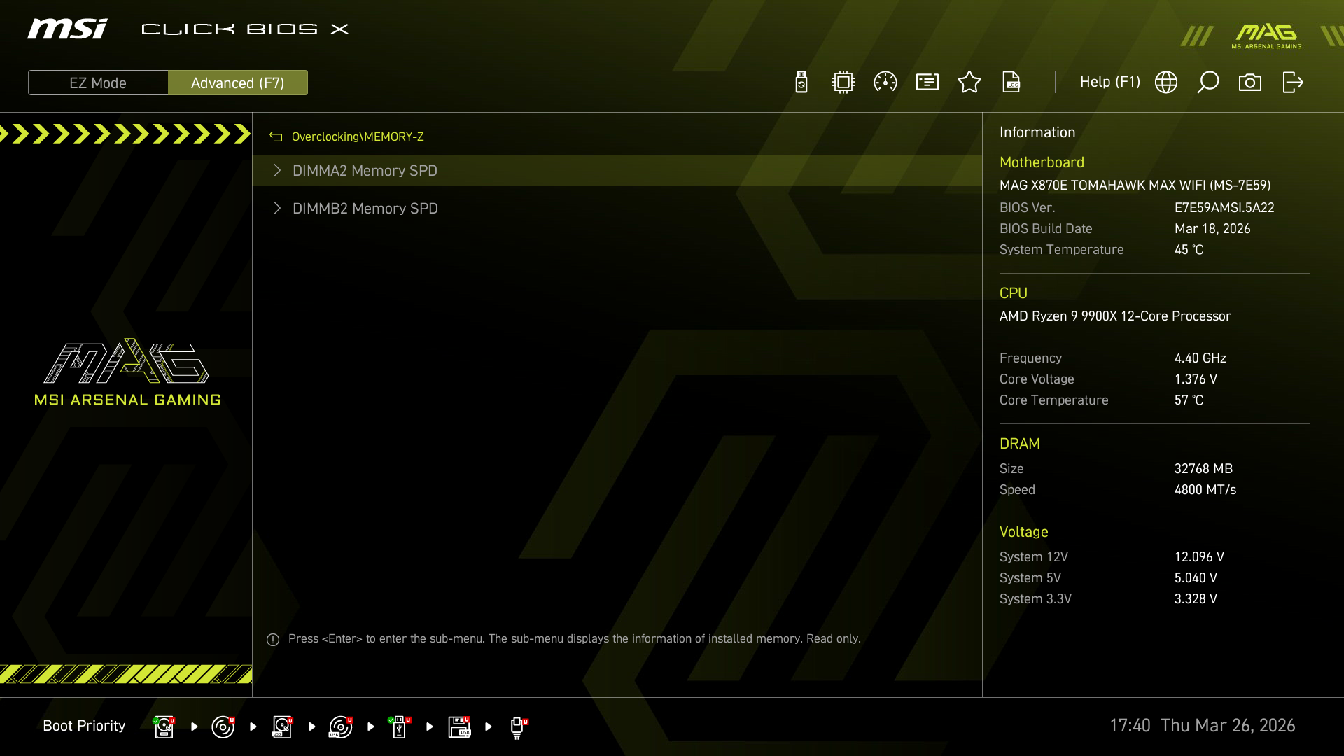 Test MSI MAG X870E TOMAHAWK MAX WIFI