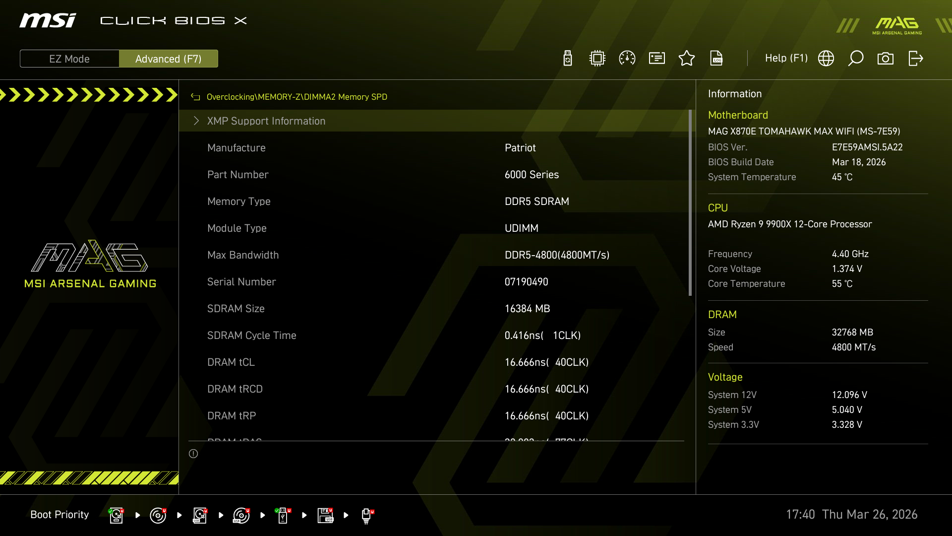 Test MSI MAG X870E TOMAHAWK MAX WIFI