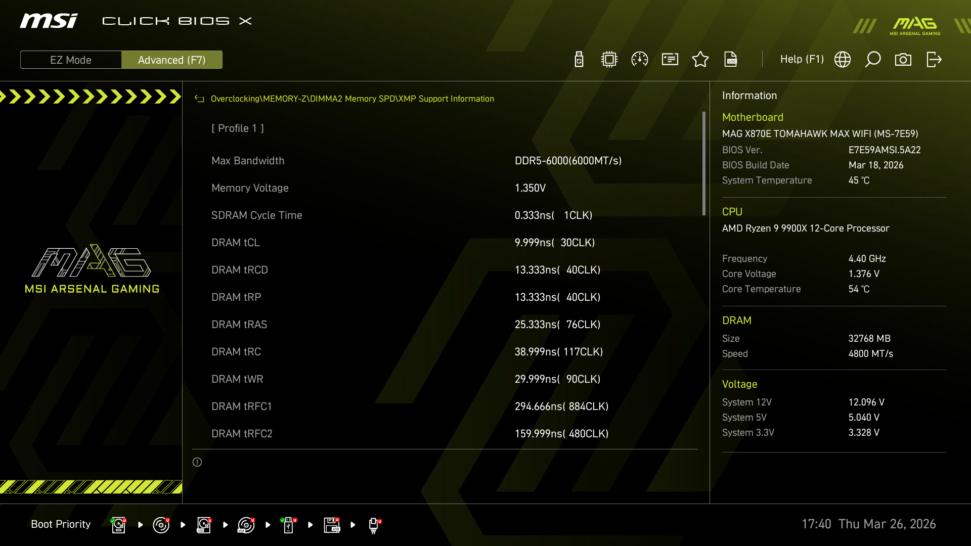 Test MSI MAG X870E TOMAHAWK MAX WIFI