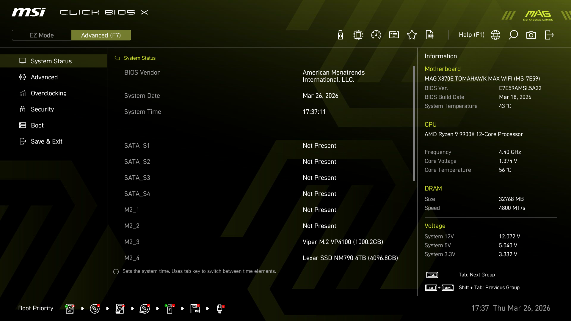 Test MSI MAG X870E TOMAHAWK MAX WIFI