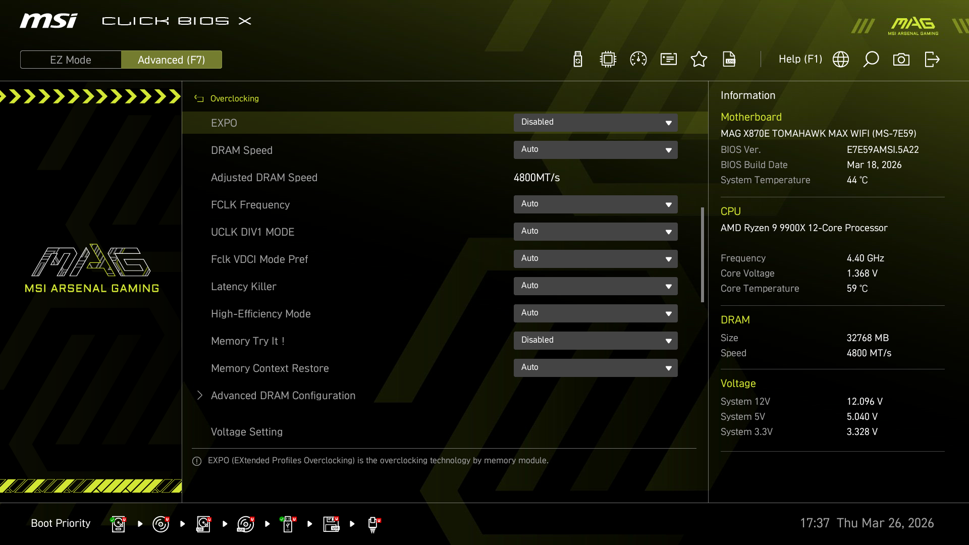 Test MSI MAG X870E TOMAHAWK MAX WIFI
