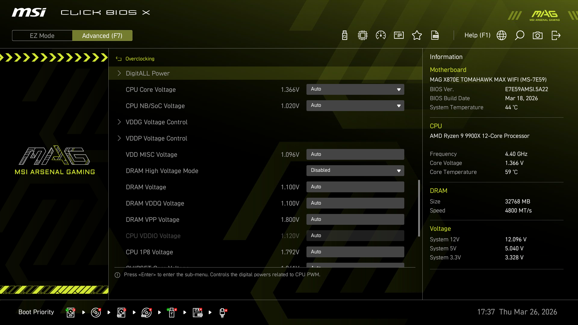 Test MSI MAG X870E TOMAHAWK MAX WIFI