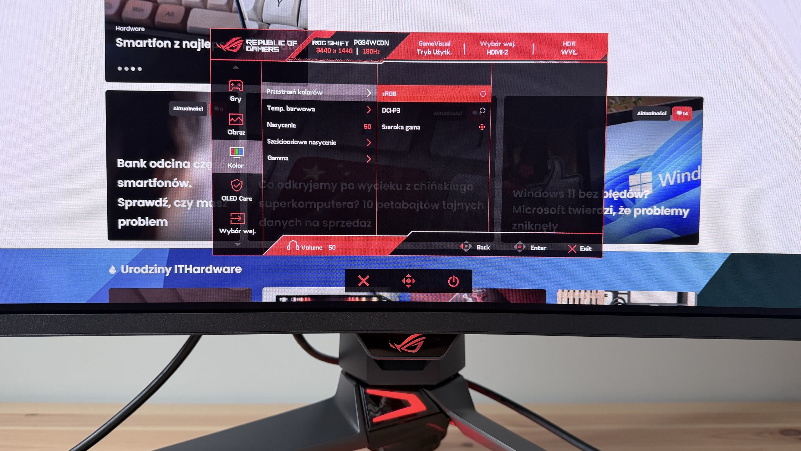 ASUS ROG Swift OLED PG34WCDN