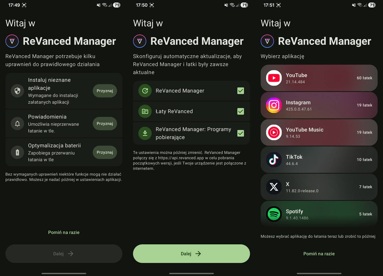 ReVanced patchowanie