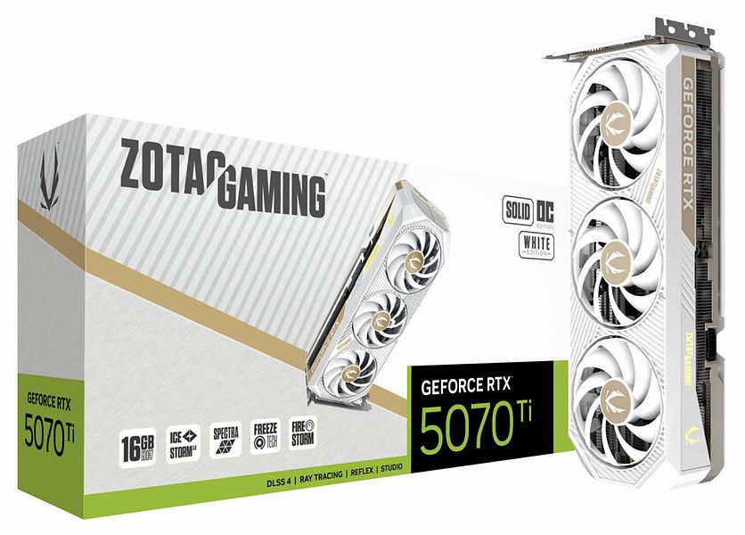 Zotac GeForce RTX 5070 Ti Solid Core OC White