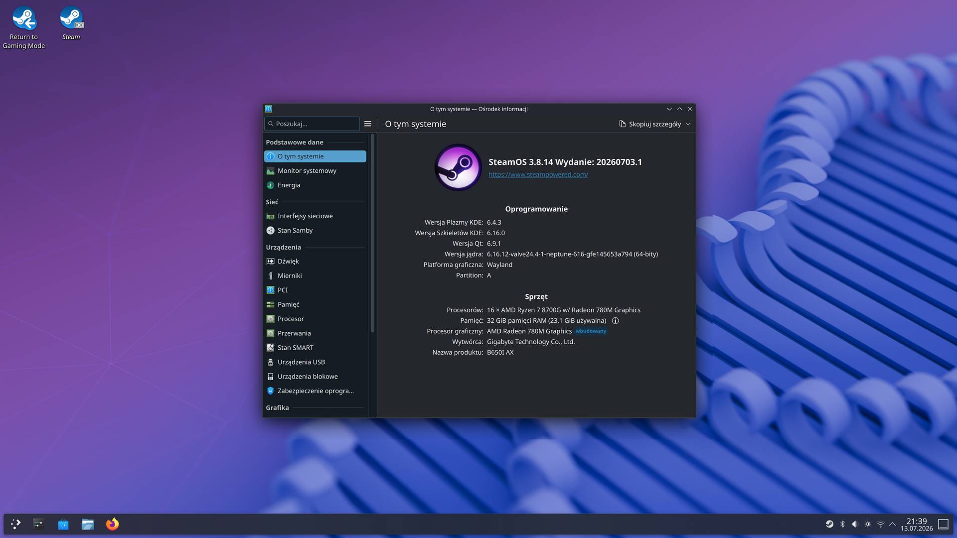 SteamOS pulpit