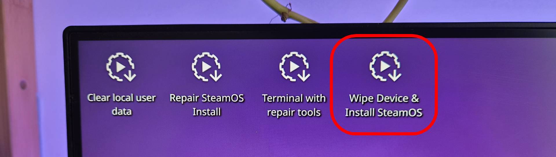 Klinij żeby zainstalować SteamOS