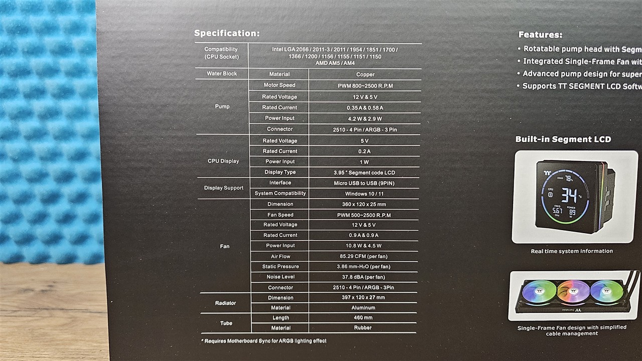 Thermaltake TH360-S V3 ARGB Sync – opakowanie