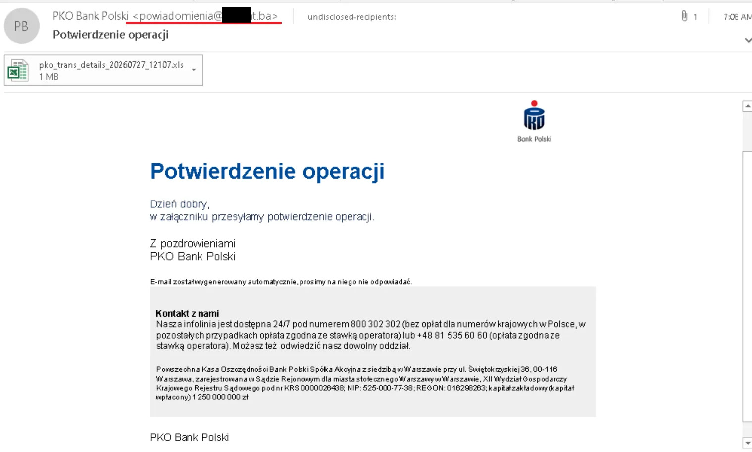 PKO oszustwo