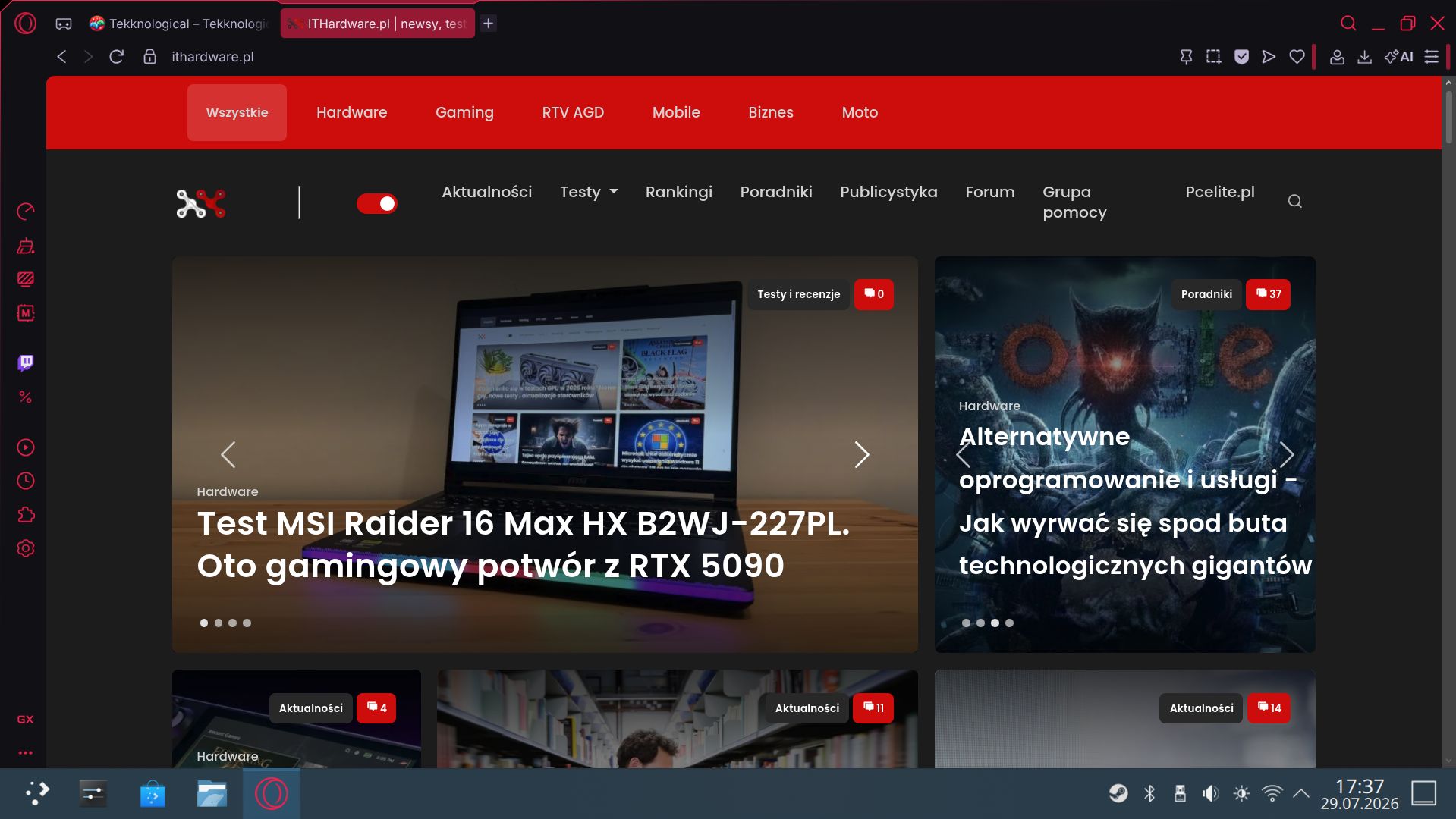 Przeglądarka internetowa na Steam OS