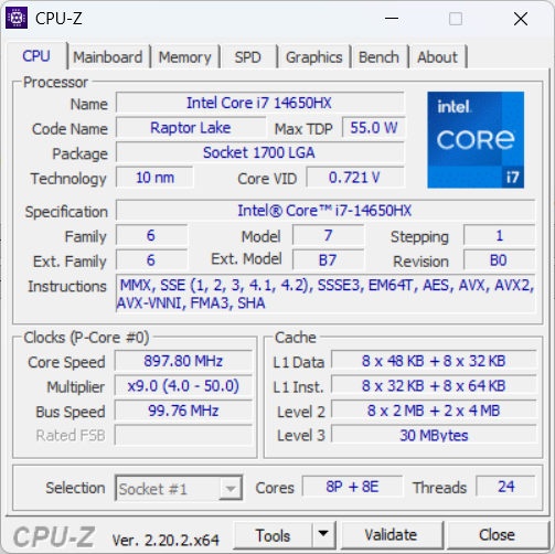 Intel Core i7-14650HX