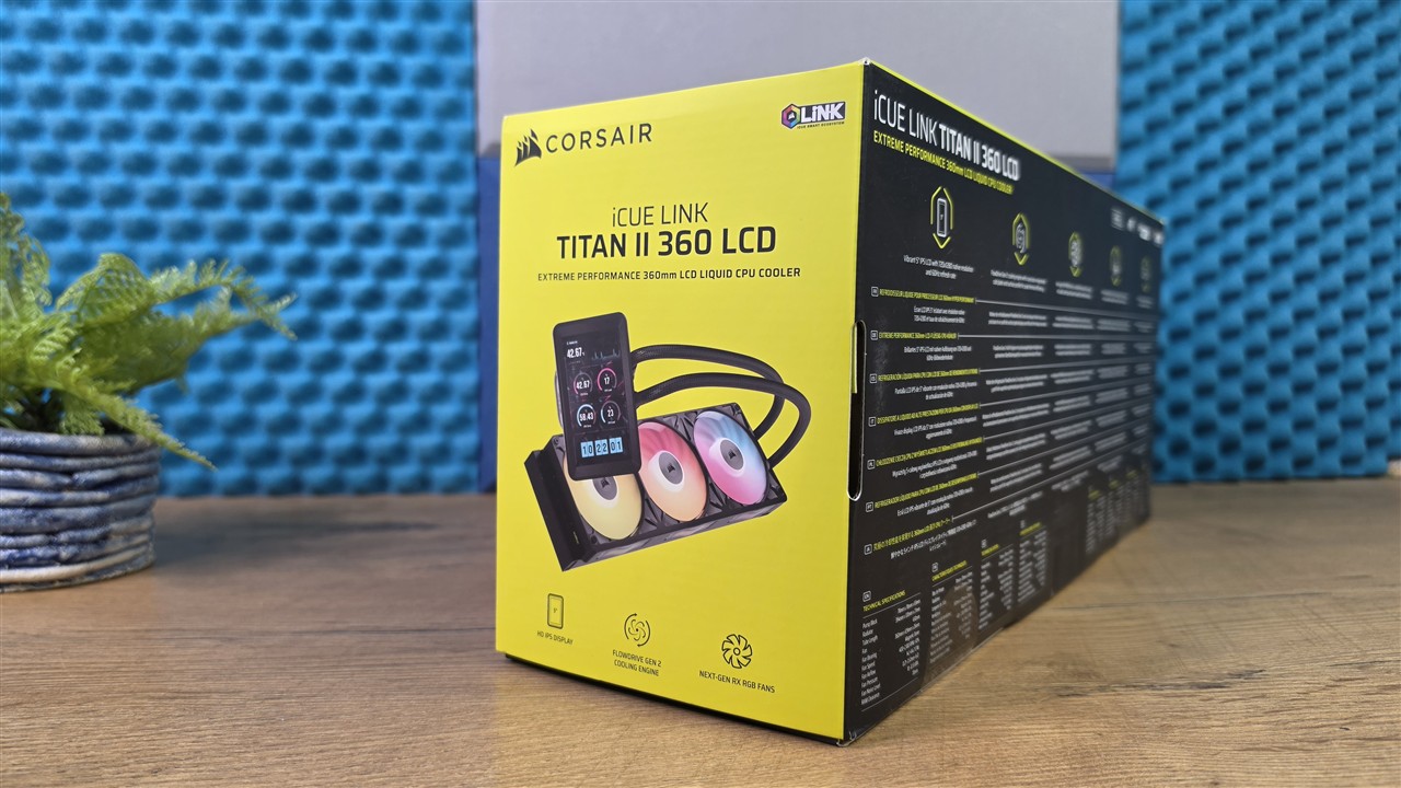 Corsair iCUE LINK TITAN II 360 RX LCD – opakowanie i dane techniczne