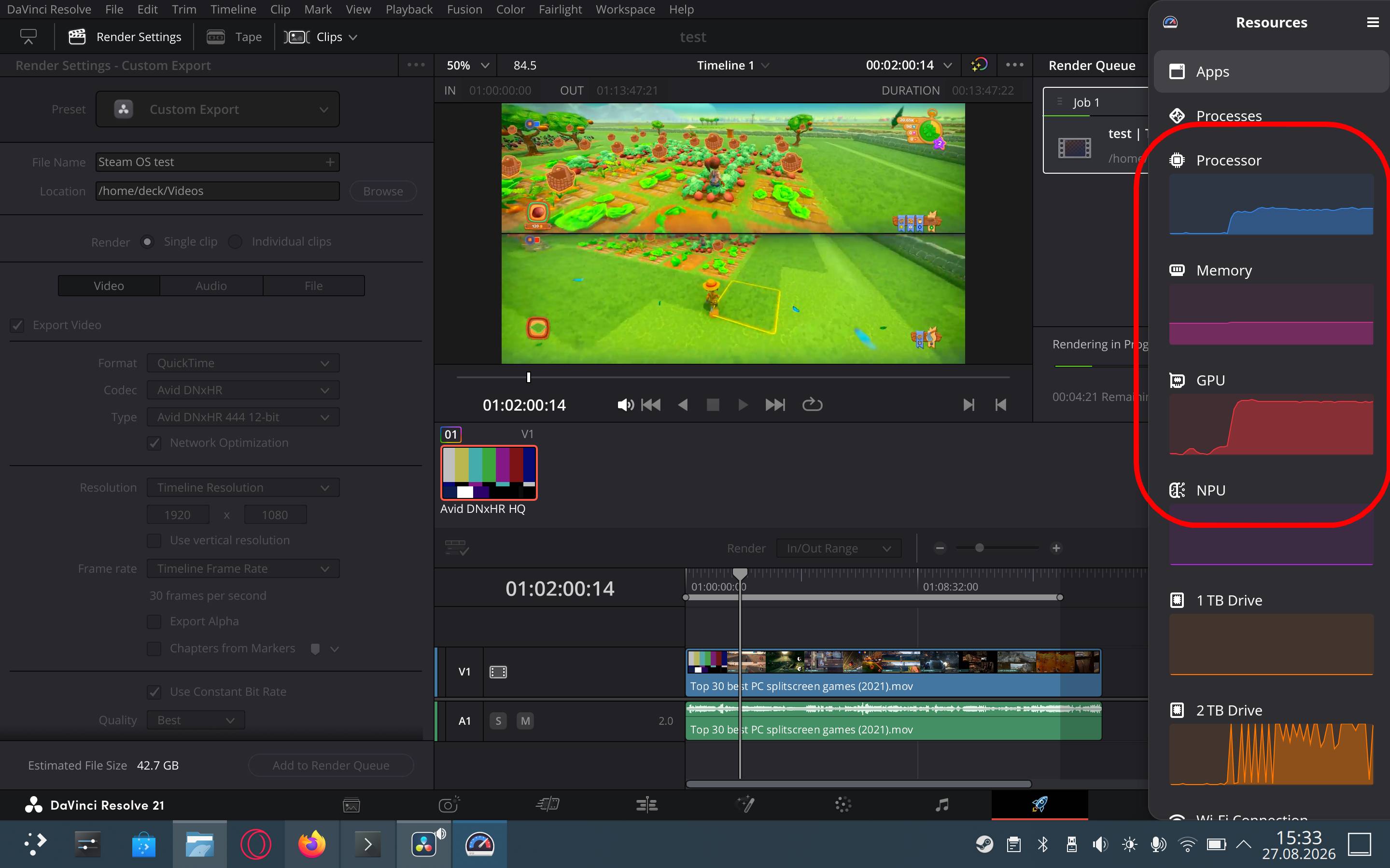 Renderowanie wideo Steam OS