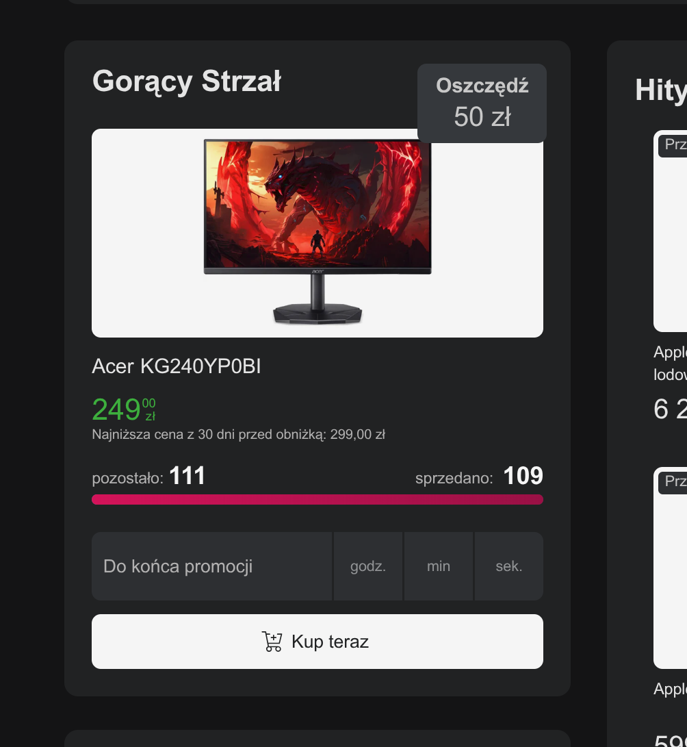 Acer monitor promocja x-kom