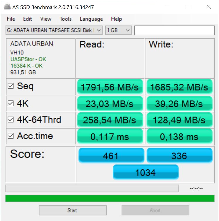ADATA Urban Tapsafe 1 TB