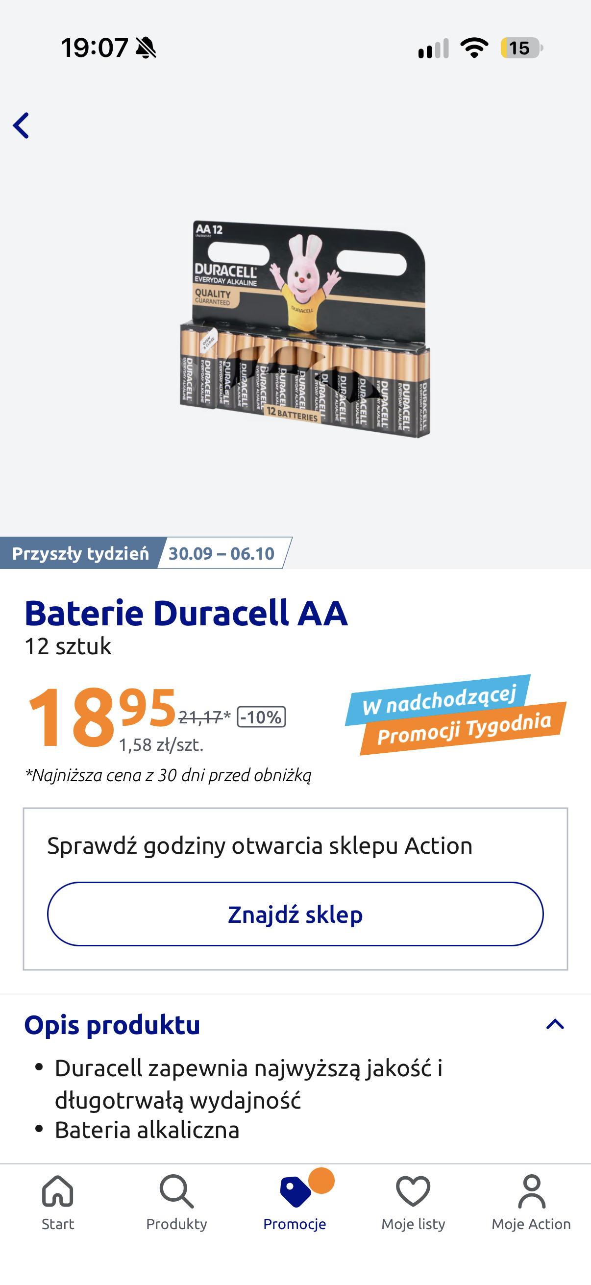 Baterie AA Duracell promocja