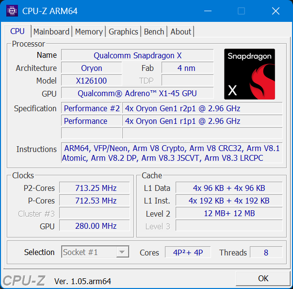 Qualcomm Snapdragon X X1-26-100