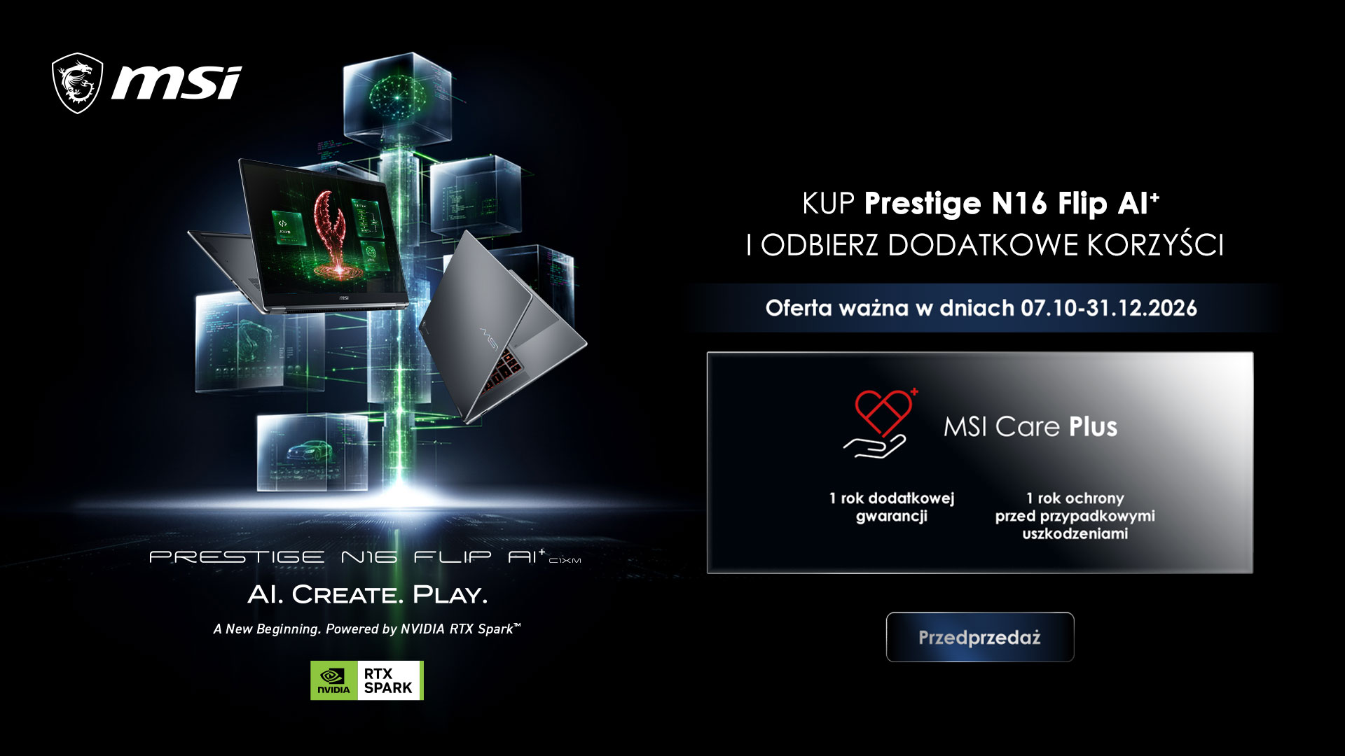 Prestige N16 Flip AI+