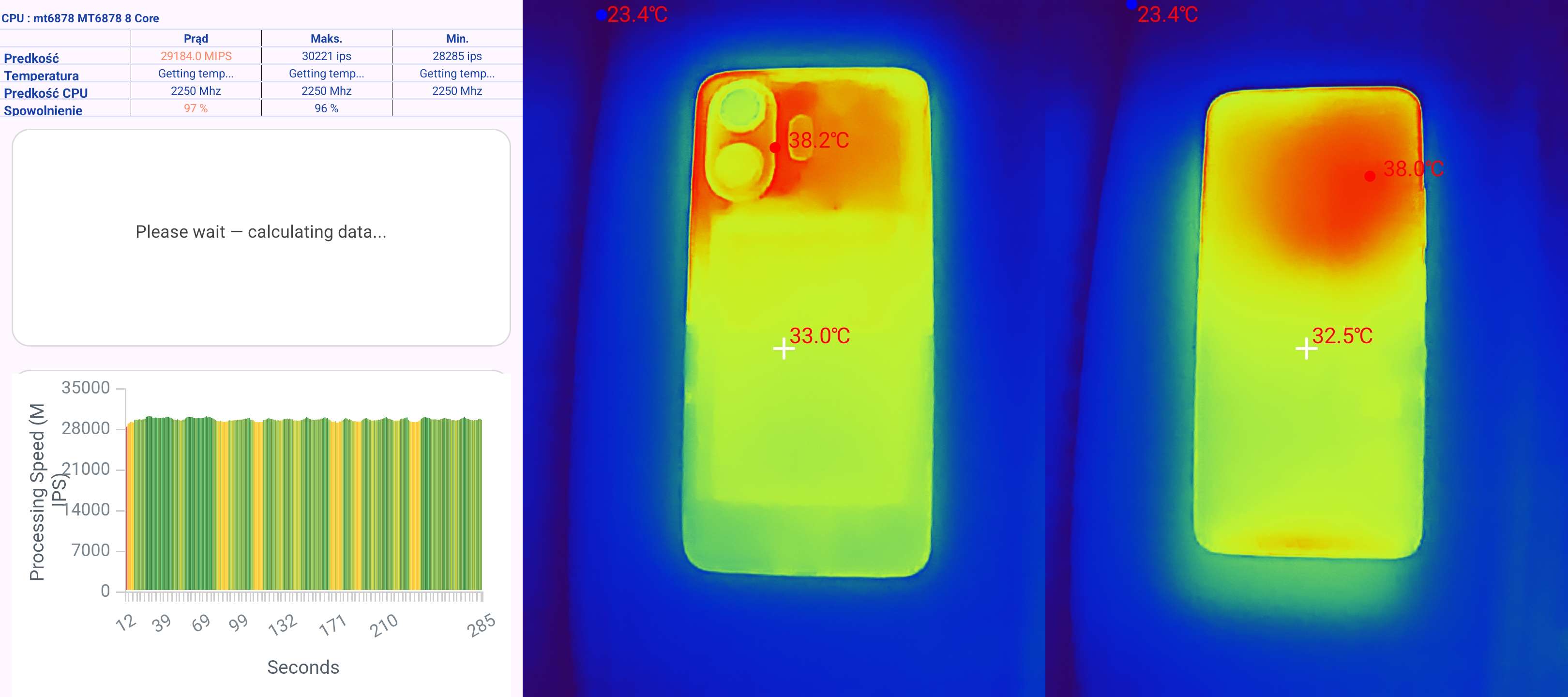 TCL NXTPAPER 70 Pro - temperatury