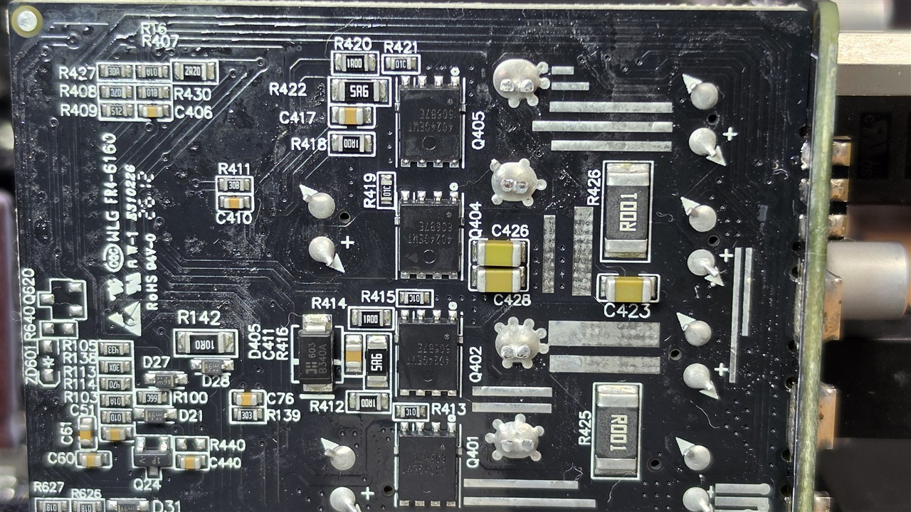 ASUS TUF Gaming 1200P - analiza elektroniki, komponentów, tranzystorów GaN i kondensatorów