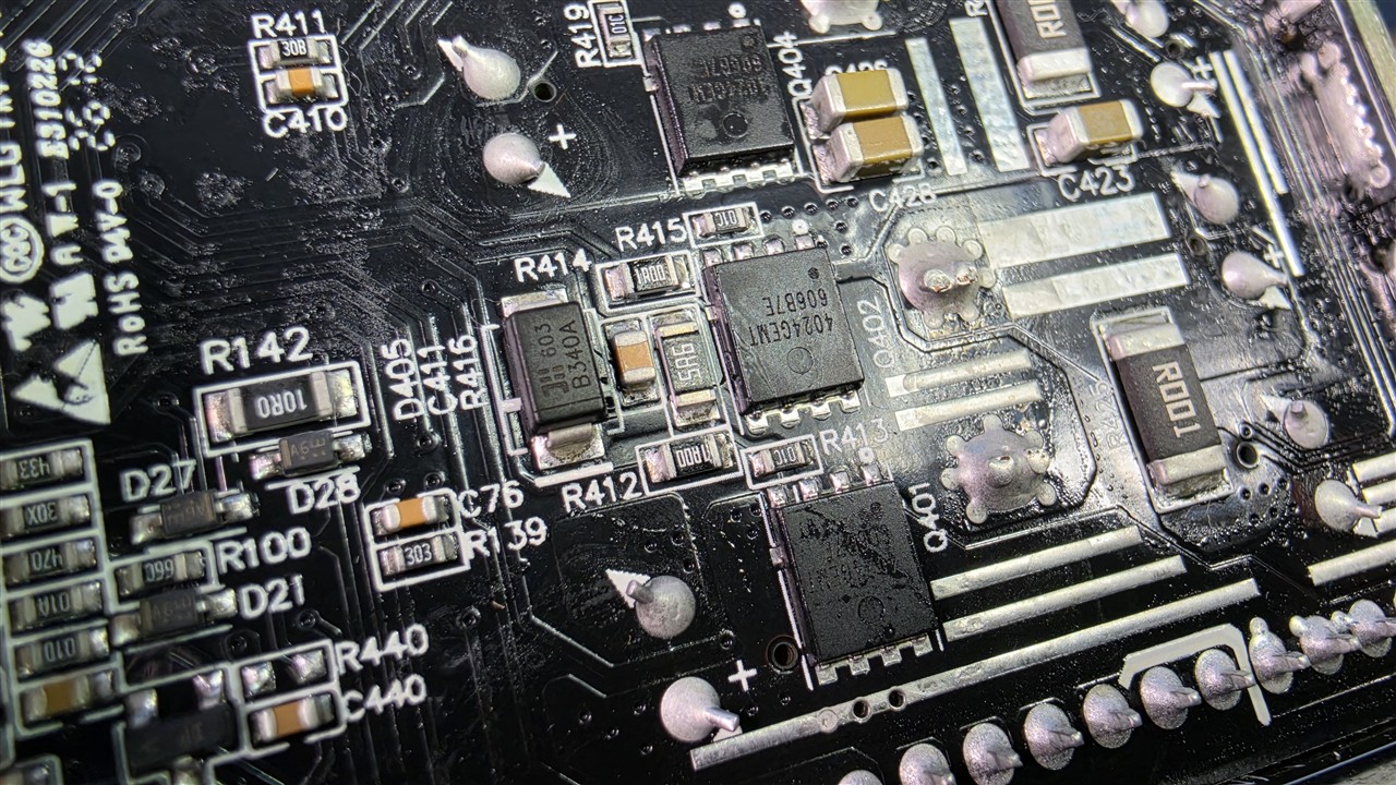 ASUS TUF Gaming 1200P - analiza elektroniki, komponentów, tranzystorów GaN i kondensatorów