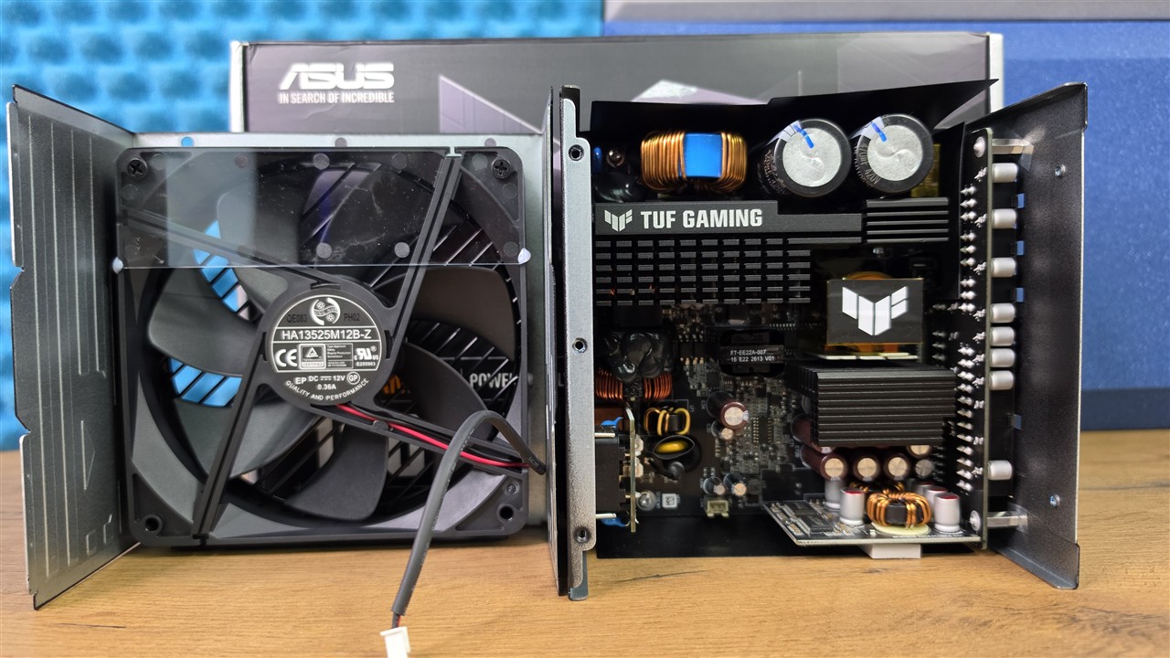 ASUS TUF Gaming 1200P - elektronika Great Wall, radiatory TUF Gaming i kondensatory