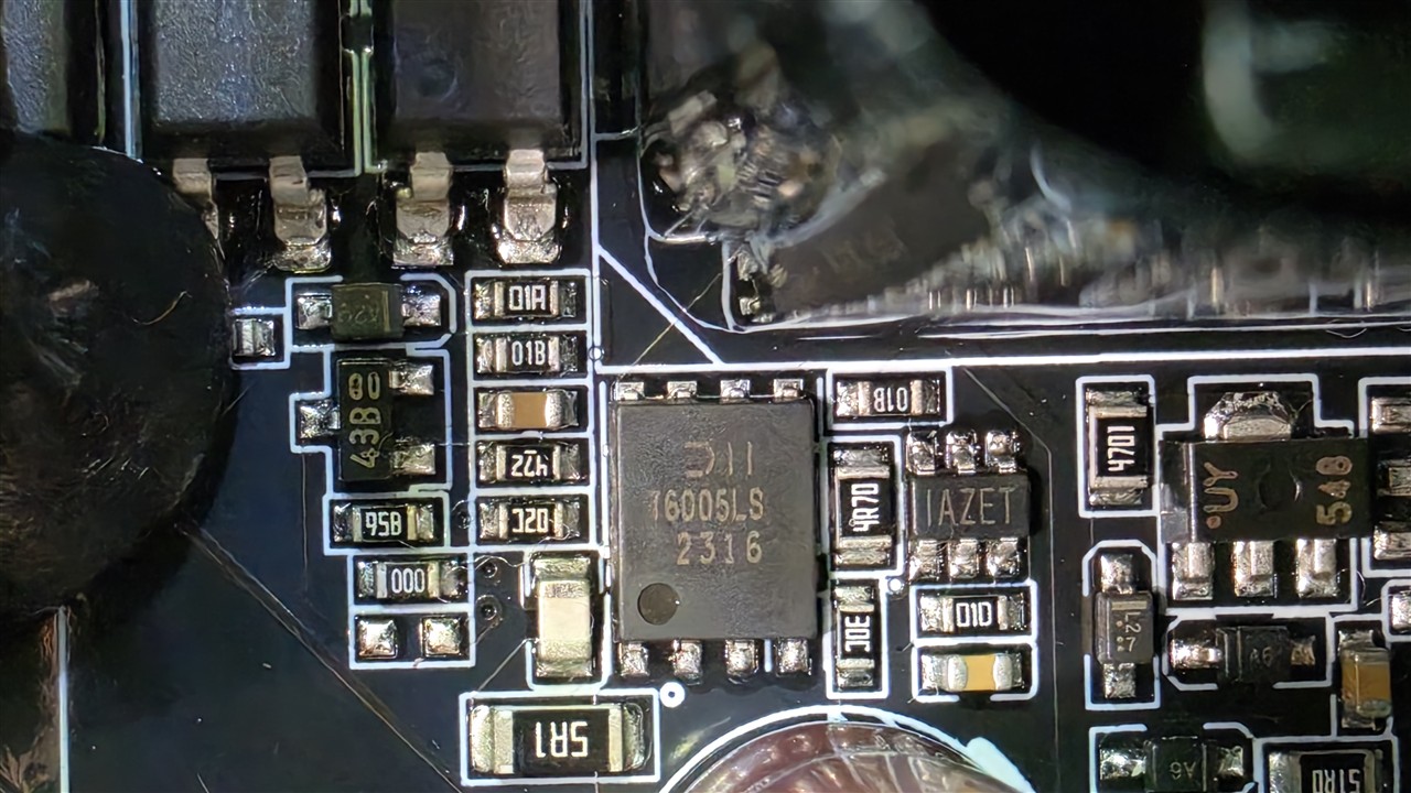 ASUS TUF Gaming 1200P - analiza elektroniki, komponentów, tranzystorów GaN i kondensatorów