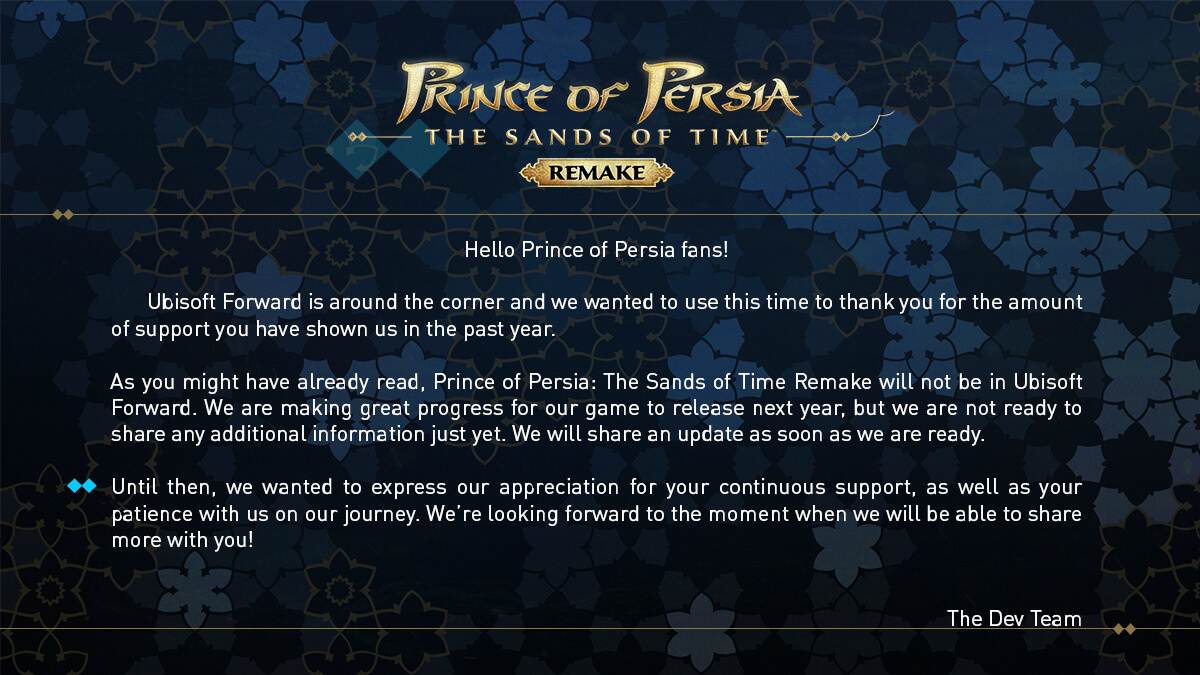 Prince of Persia: The Sands of Time Remake mocno opóźniony. Gra nie zadebiutuje w tym roku