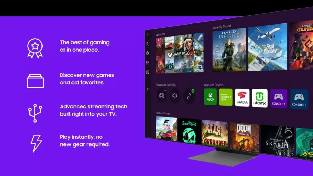 Samsung Gaming Hub obsługuje apki Xbox, Stadia i GeForce Now na telewizorach