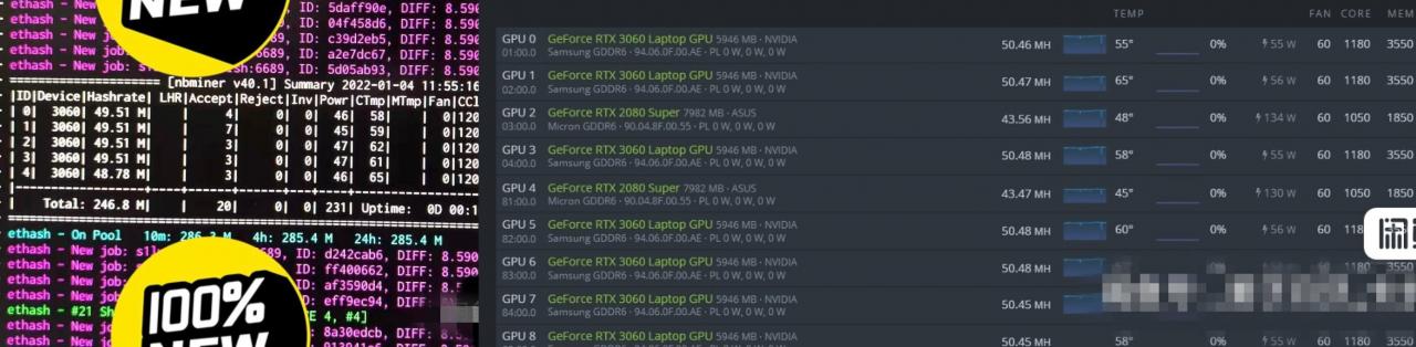 Chiński producent OEM przerabia laptopowe GPU z GeForce'a RTX 3060 na karty dla górników