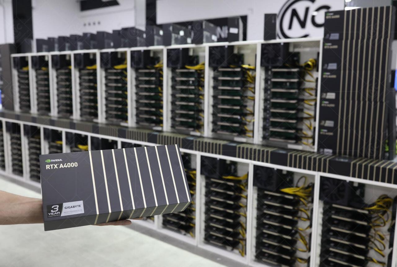 Sklep w Wietnami zaprzęga setki kart NVIDIA RTX A4000 do kopania kryptowalut