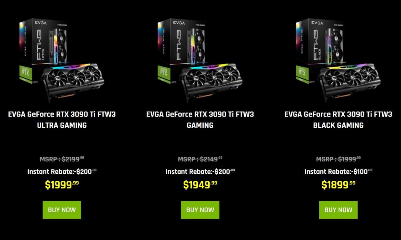 EVGA sprzedaje karty GeForce RTX 3090 Ti poniżej sugerowanej ceny
