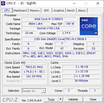 MSI bije kolejny rekord podkręcania procesora Core i9-12900KS