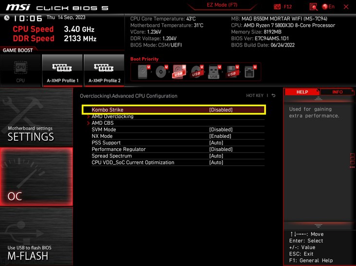 MSI Kombo Strike - nowa funkcja dla płyt głównych, która przyspiesza Ryzena 7 5800X3D