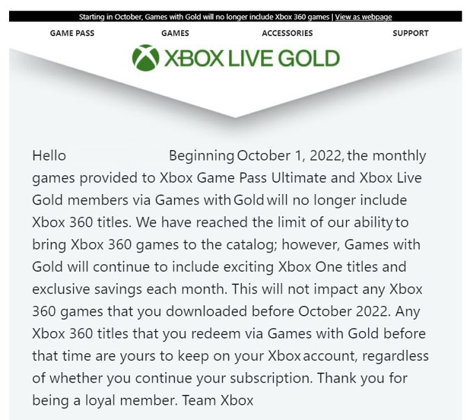 Możecie sprzedać swoje Xboxy 360, koniec z darmowymi grami