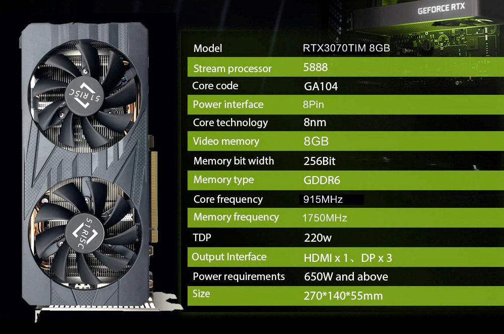 Mobilny GeForce RTX 3070 Ti sprzedawany w formie stacjonarnej karty. Cena jest kusząca