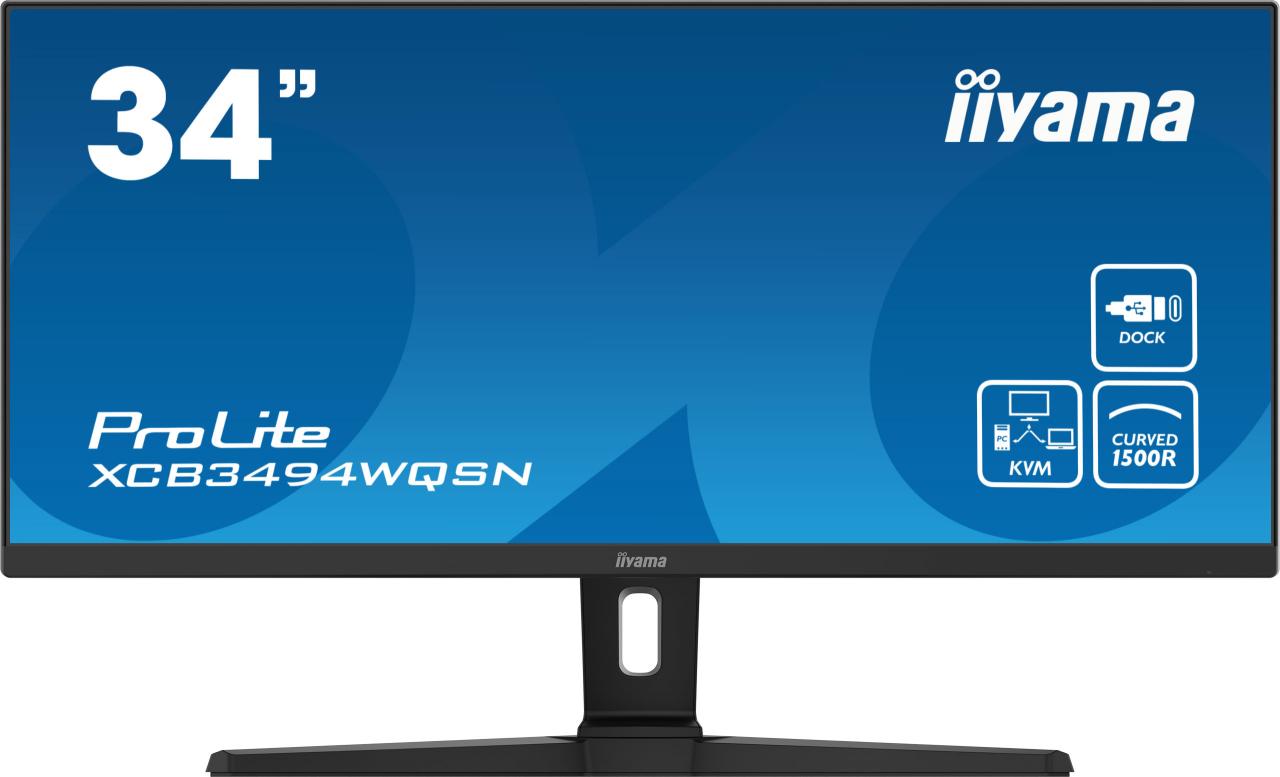 iiyama ProLite XUB3293UHSN-B1 i XCB3494WQSN-B1 - monitory z KVM i stacją dokującą USB-C