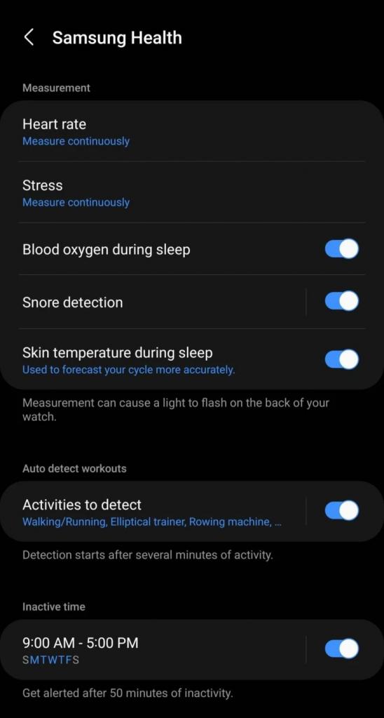 Funkcja pomiaru temperatury ciała w Samsung Health