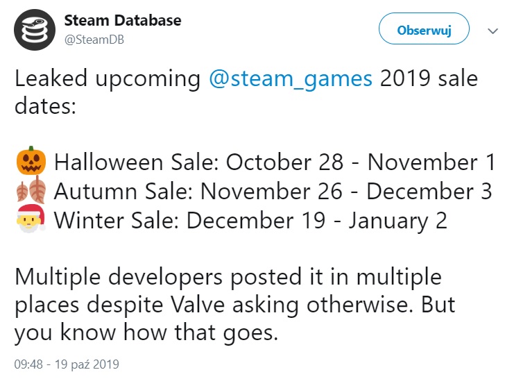 Steam Sale. Wyciekły daty wyprzedaży na platformie Valve