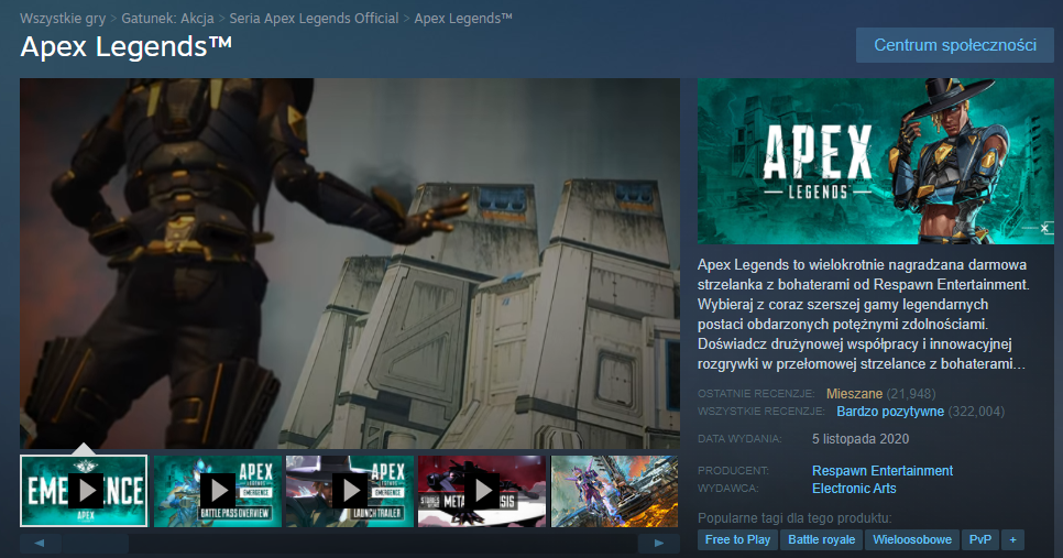 Apex Legends zbiera coraz gorsze oceny na Steam. Jaki jest powód niezadowolenia graczy?
